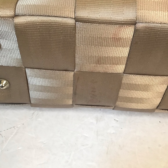 Harveys Seatbelt Original Satchel Tote Bag Shoulder Zip Handbag Purse Beige Tan - Picture 9 of 16